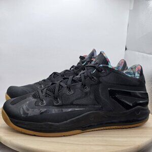 Mens Size 13 - Nike Max LeBron 11 XI Low Black Gum Sneakers Shoes  642849-078